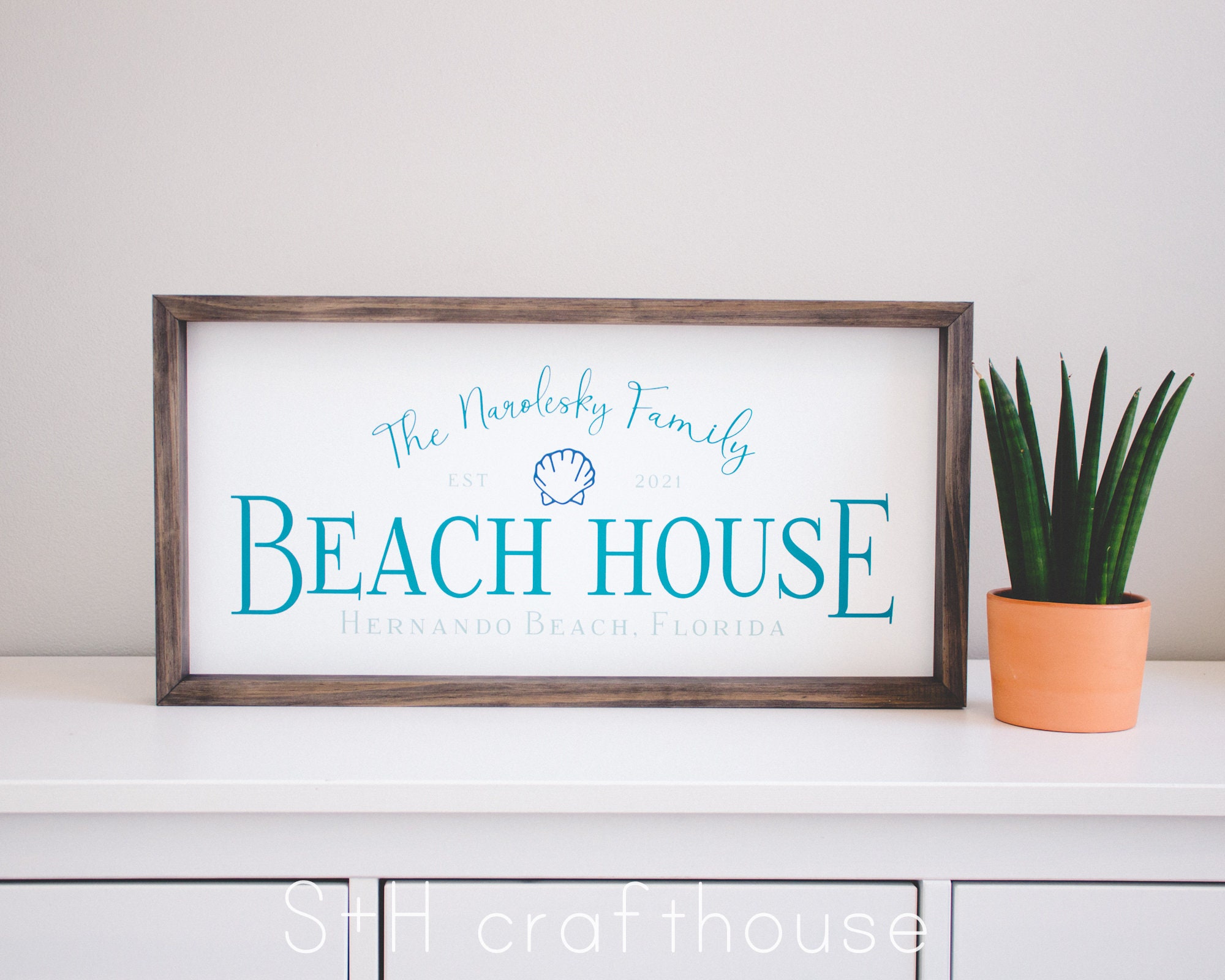 Personalized Beach House Sign Etsy