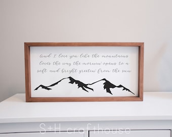 Shake the frost | lyric sign | country music fan art | above the bed | wedding song | anniversary gift | mountain | western decor