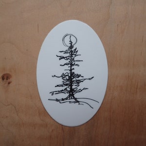 Conifer Sketch Bumper/Laptop/Water Bottle Sticker