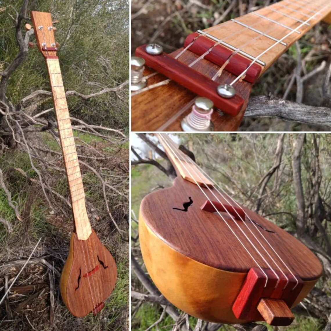 Fingerstyle Tenor Guitar With a Gourd Body. Etsy