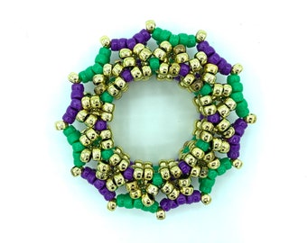 Mardi Gras 3D UFO Kandi Cuff