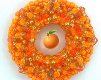 Orange Kandi Cuff