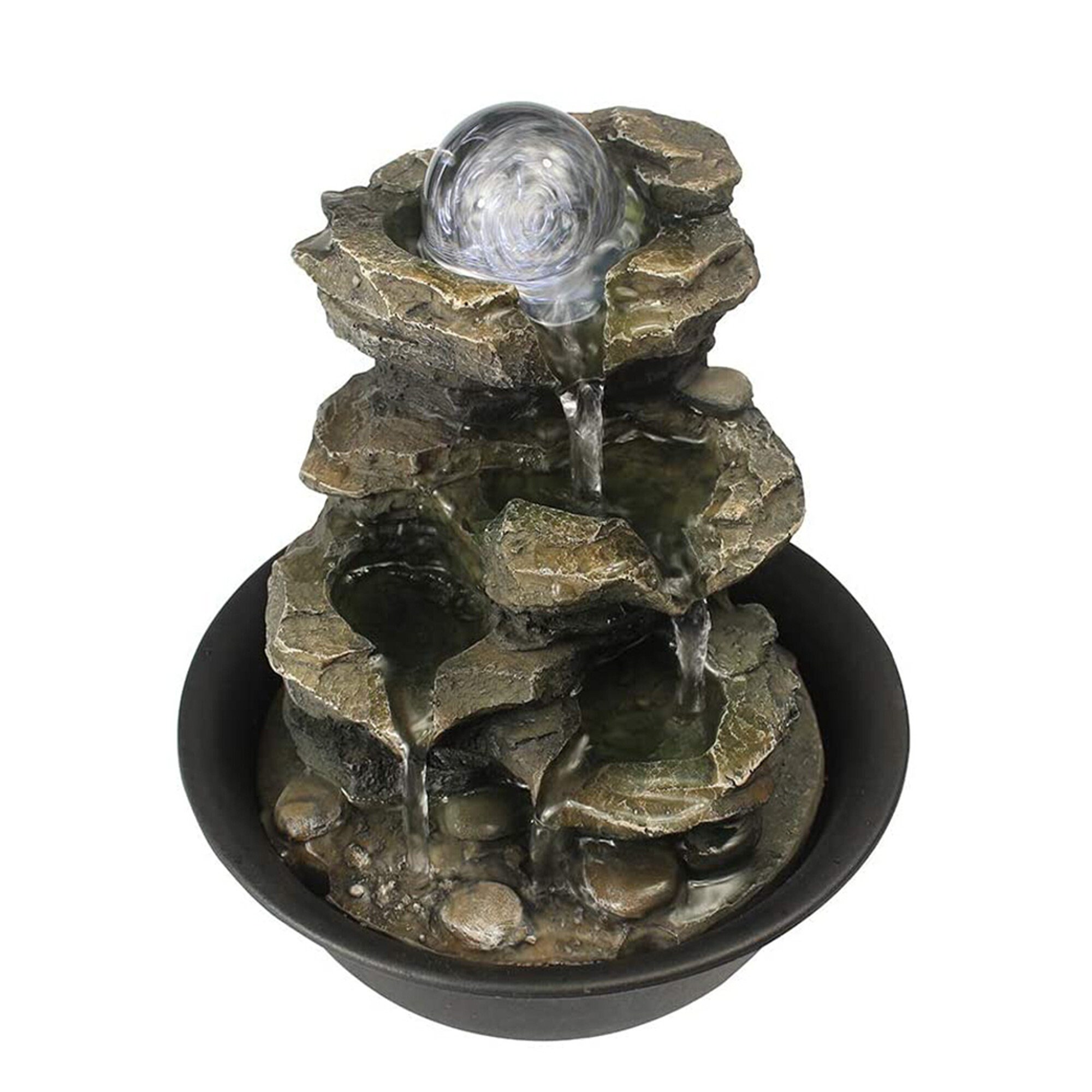 Spinning Orb Rock Indoor Tabletop Water Fountain Zen Etsy