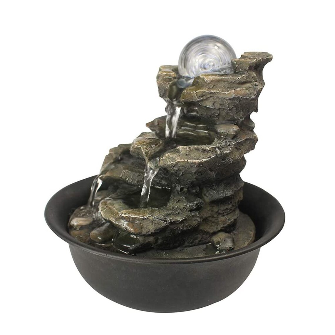 Spinning Orb Rock Indoor Tabletop Water Fountain Zen Etsy