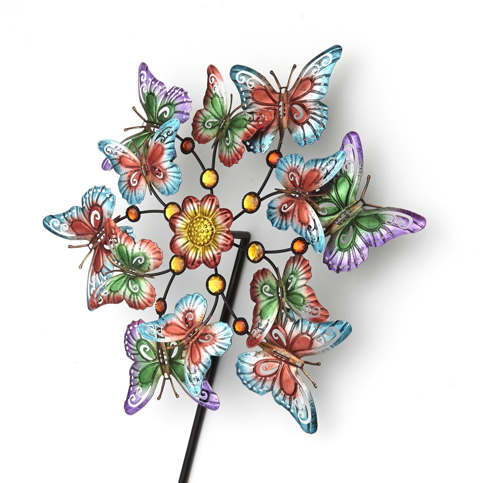 Butterflies Wind Spinner Garden Decor Wind Spinner Etsy