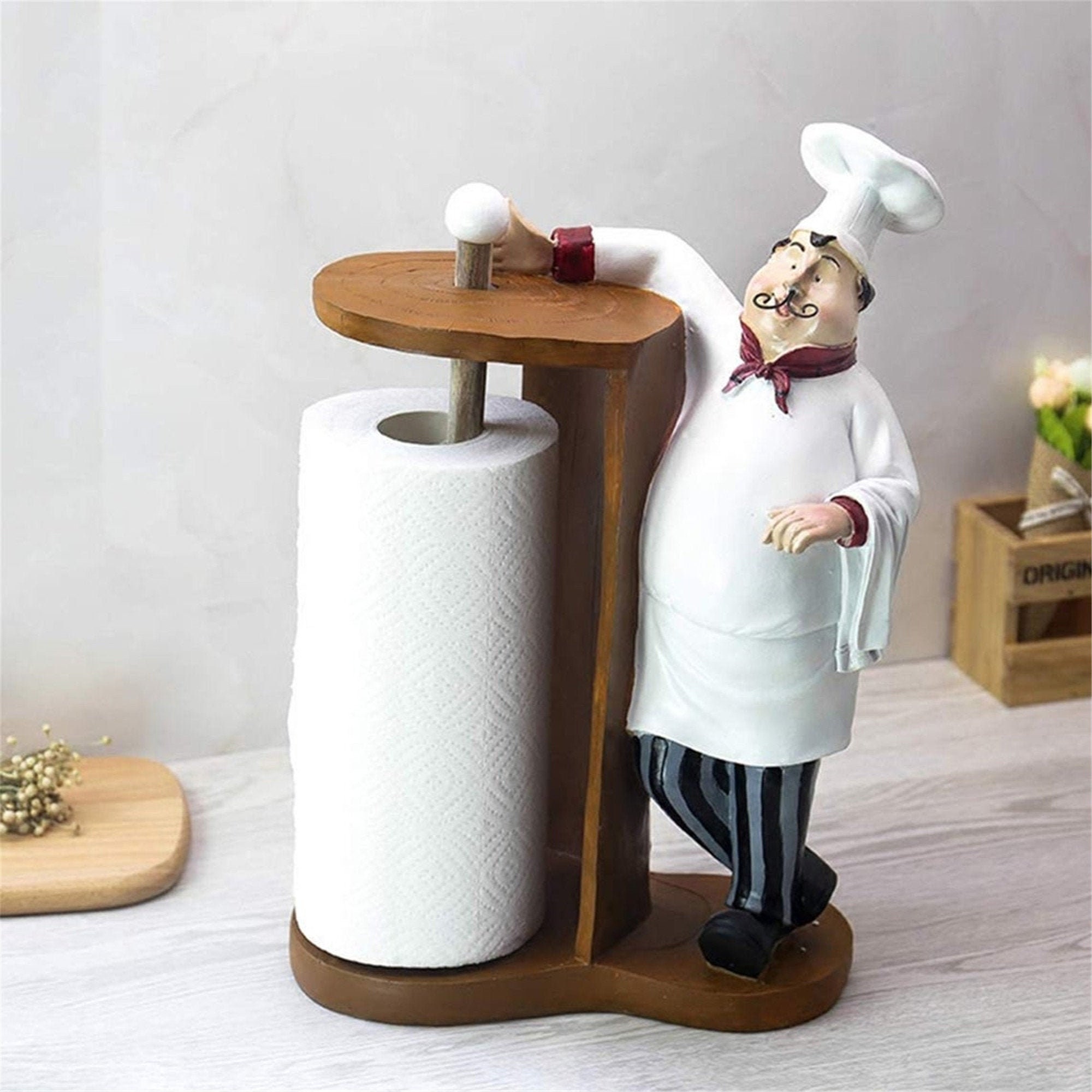 Paper Towel Holder Chef Paper Towel Holder Standing Etsy