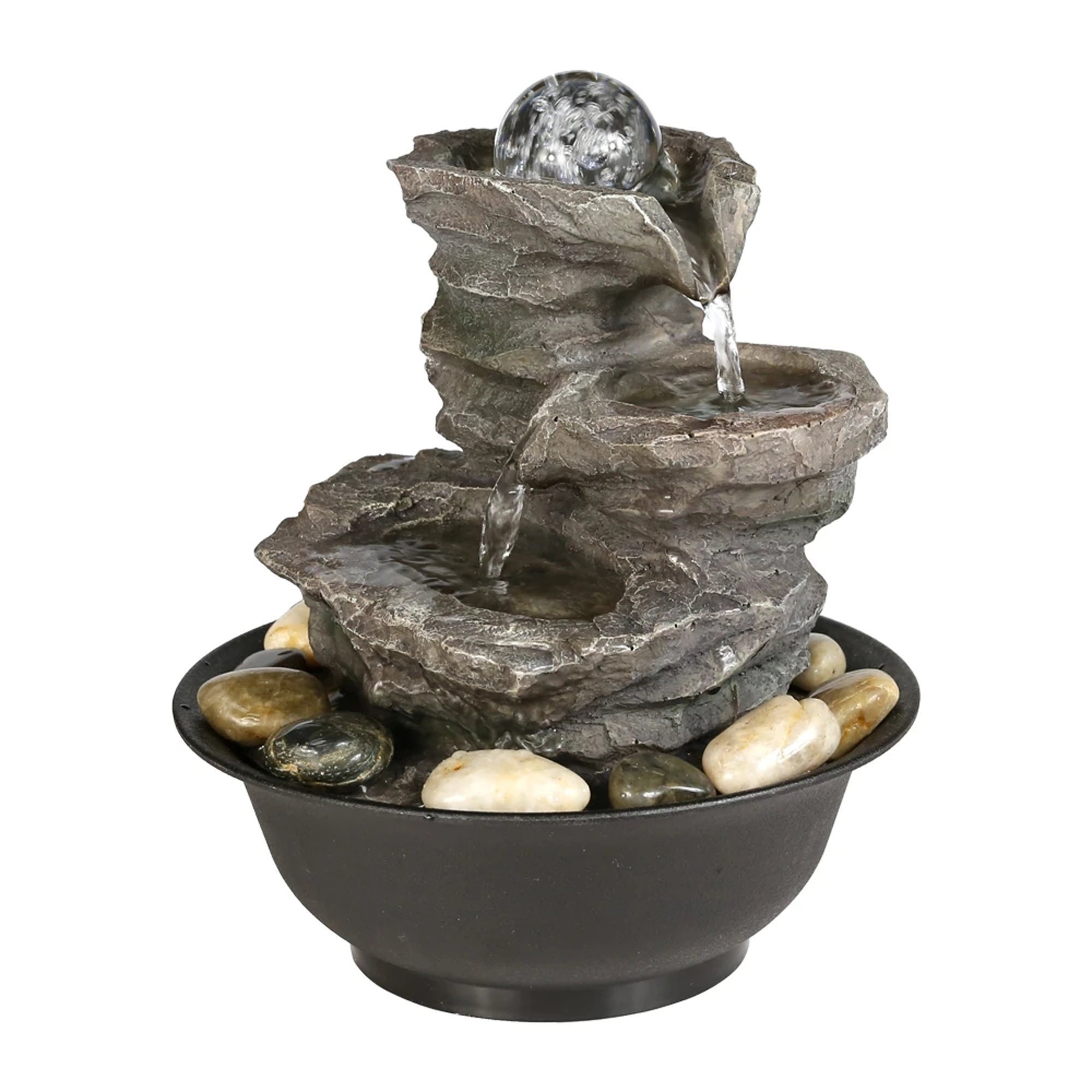 Indoor Water Fountain Tabletop with LED lights and Crystal Etsy