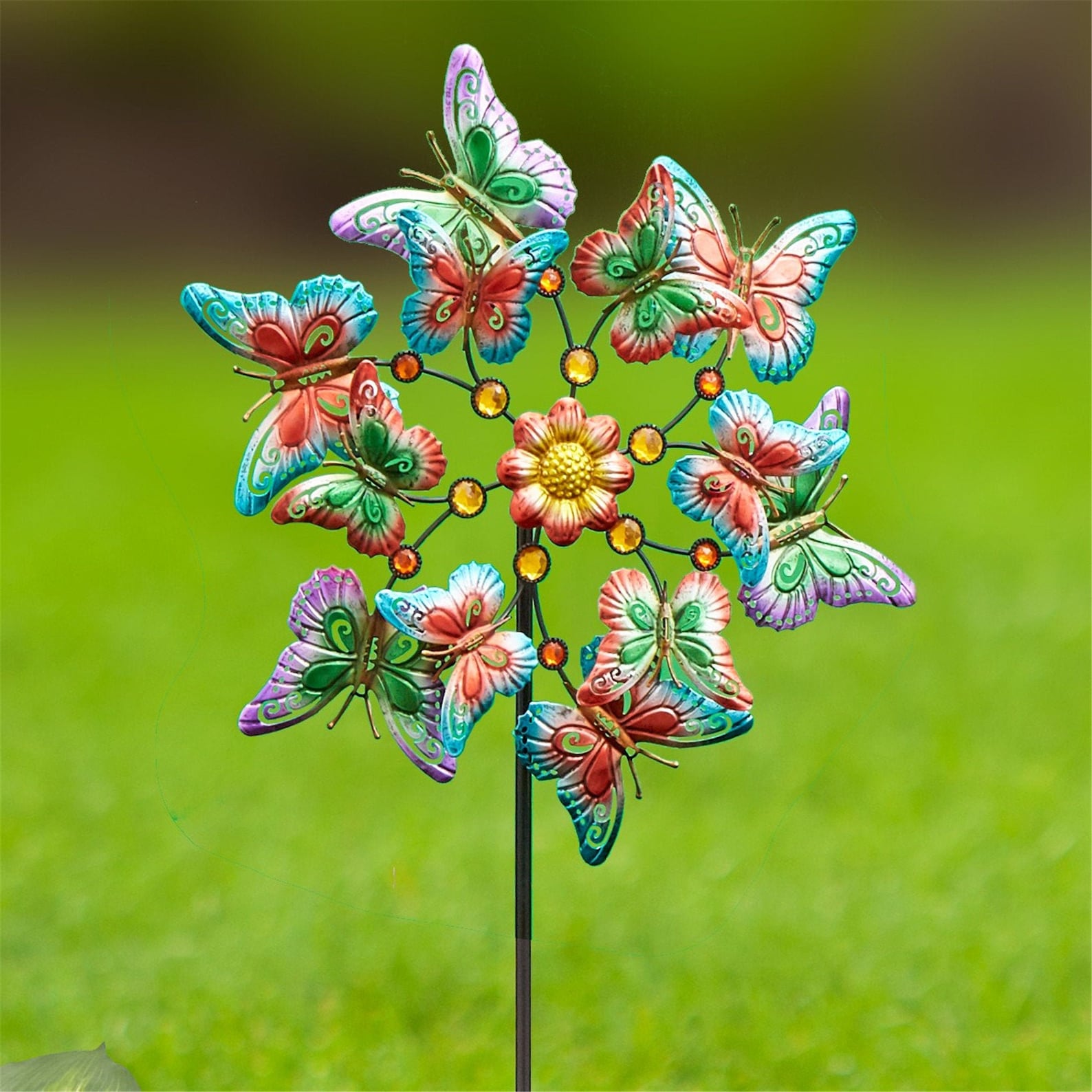 Butterflies Wind Spinner Garden Decor Wind Spinner Etsy