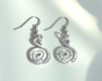 Dainty Spiral Aluminum Earrings