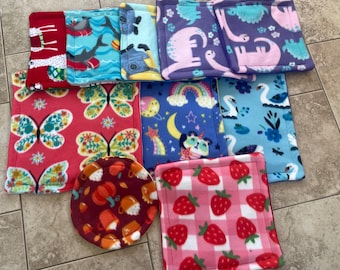 READY2SHIP Absorbent Potty Pads 8x8”, 10x10”, 9” round Guinea Pig Rabbit Sugar Glider Hedgehog Small Animal