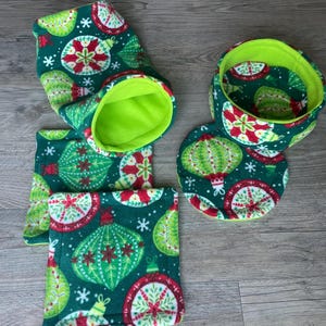 READY2SHIP Holiday Themed Midwest Cage Liner Set Guinea Pig Rabbit Hedgehog Uhaul and Fleece