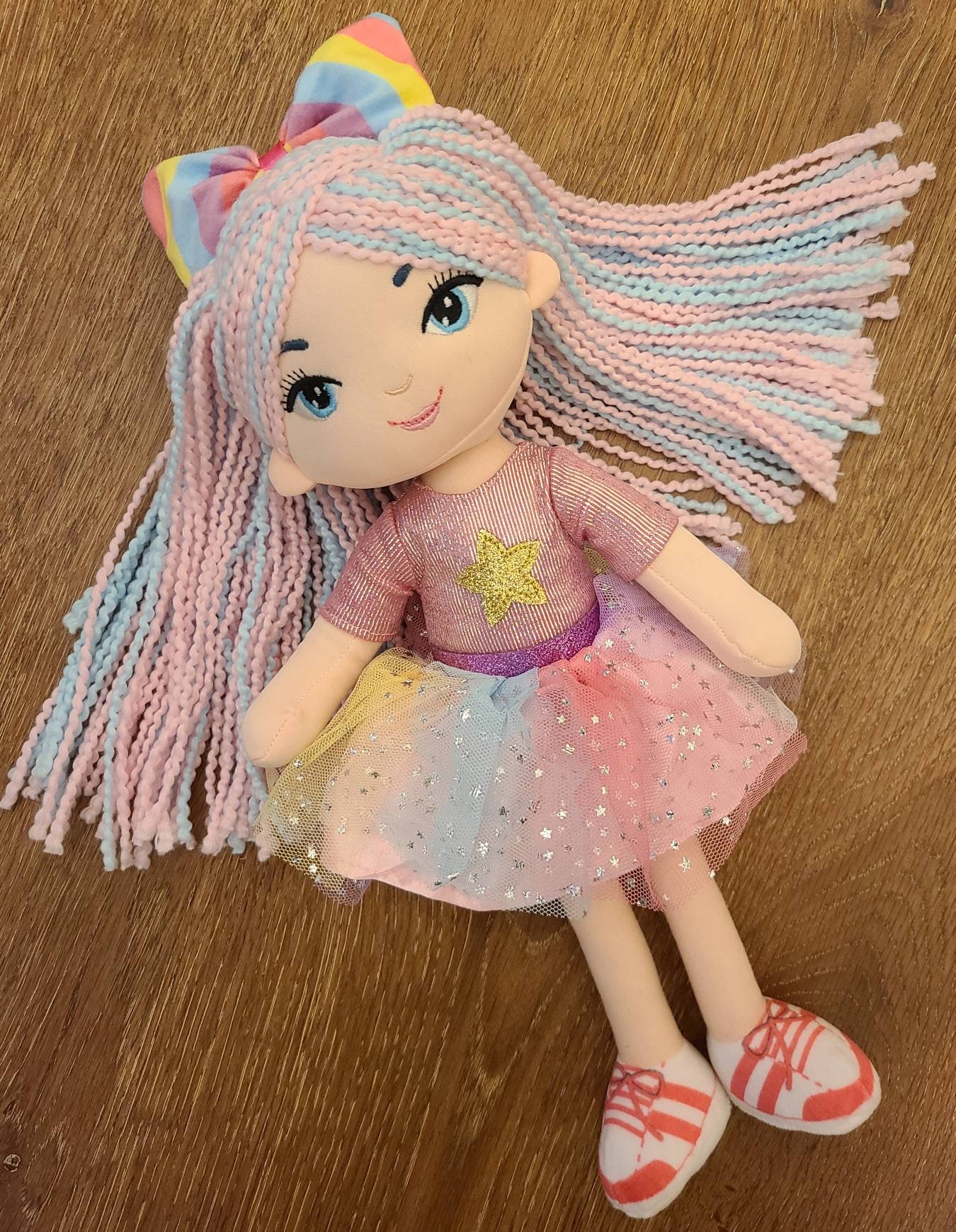 Soft Rag 14' Rainbow Girl Plush Doll Toy Etsy