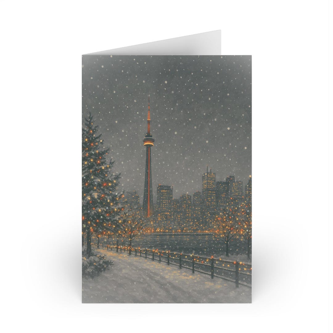 Toronto CN Tower Christmas Greeting Cards - Etsy Canada