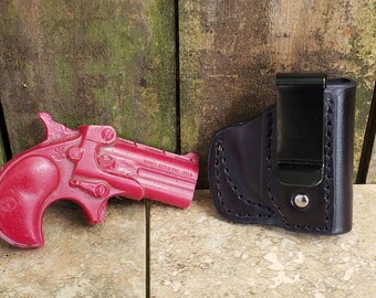 American Derringer/cobra Leather Holster for LR .22 With Belt Loop