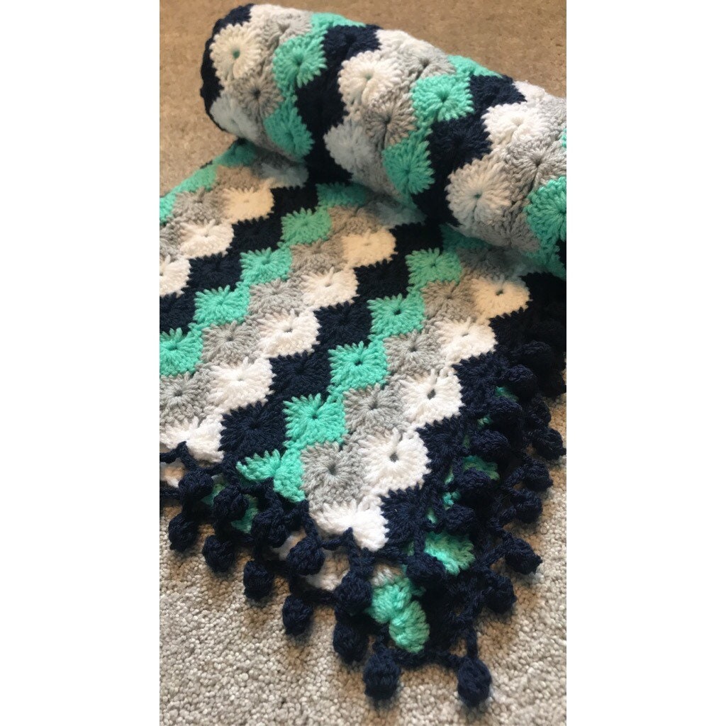 Crochet Catherine Wheel Blanket Etsy