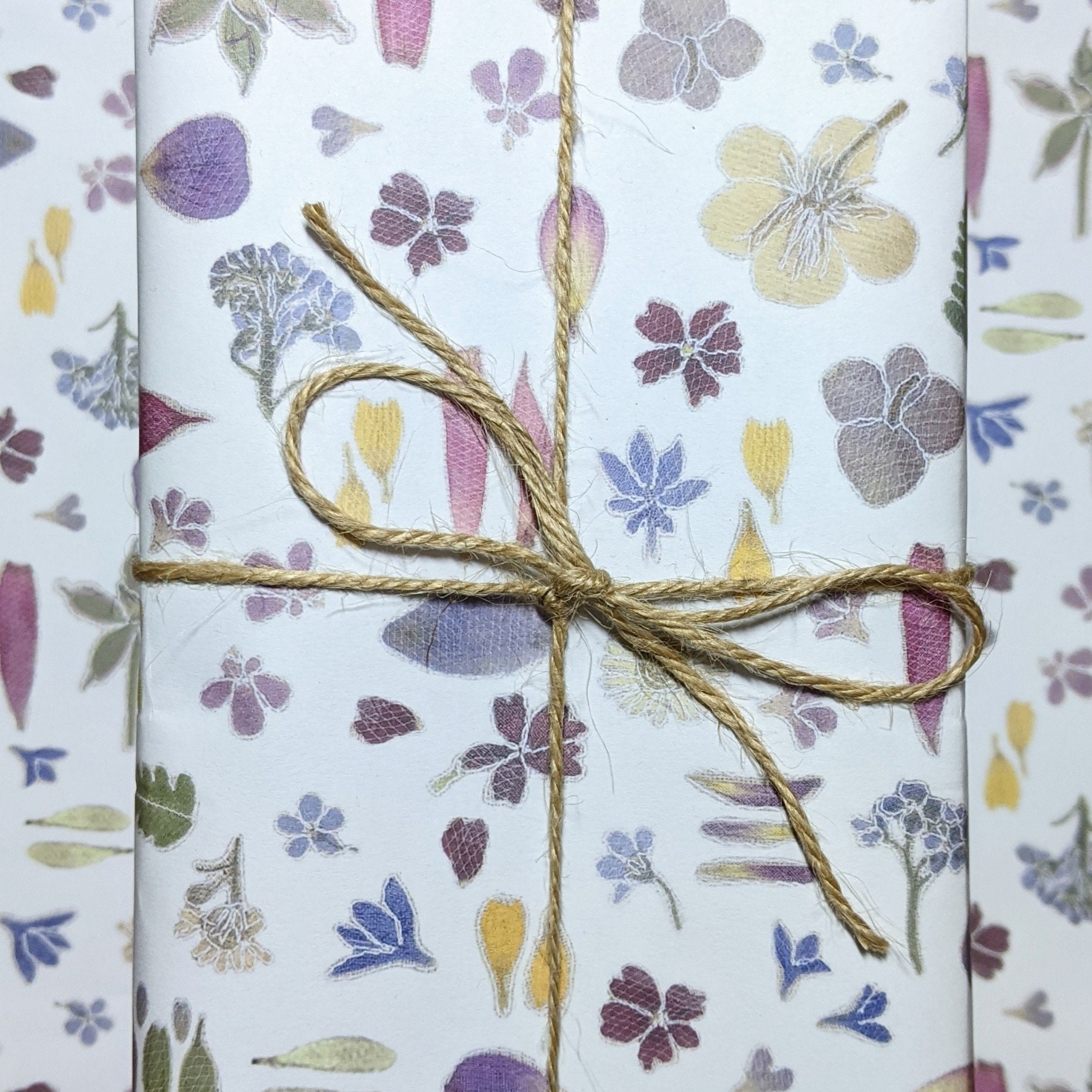 Floral Wrapping Paper / Pressed Flower Gift Wrap / Printed Etsy UK