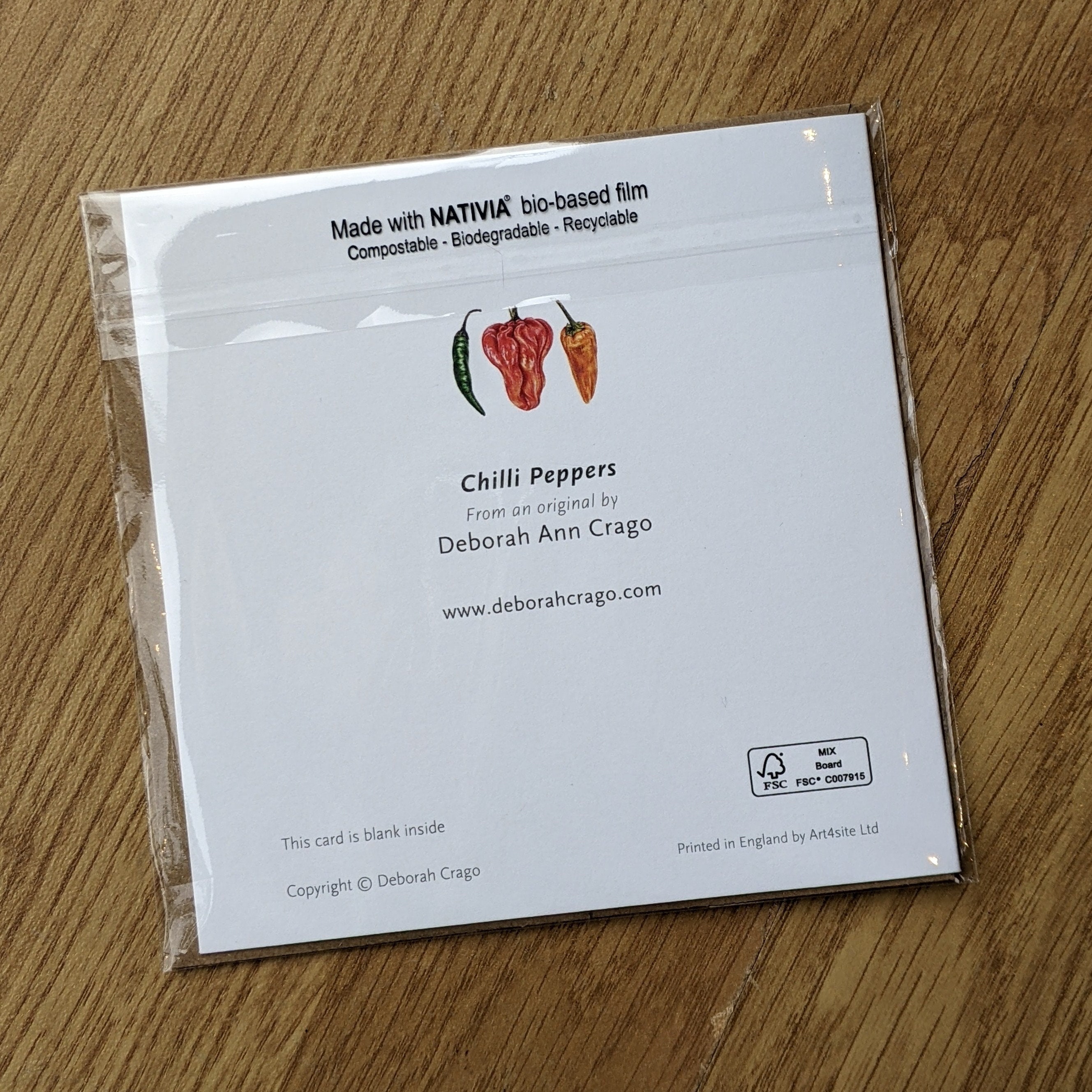 Chilli Card / Chilli Pepper Greeting Card / Hot Chilli Pepper Botanical ...