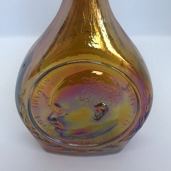 Martin Luther King Carnival Amber Glass Commemorative Decanter Bottle by WHEATON