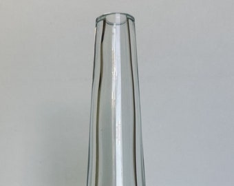 Vintage Thick Glass Cone Stem Vase | Made in Germany