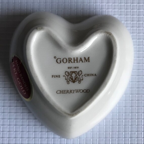 Vintage GORHAM® Heart Shape Porcelain Trinket Box… - image 6