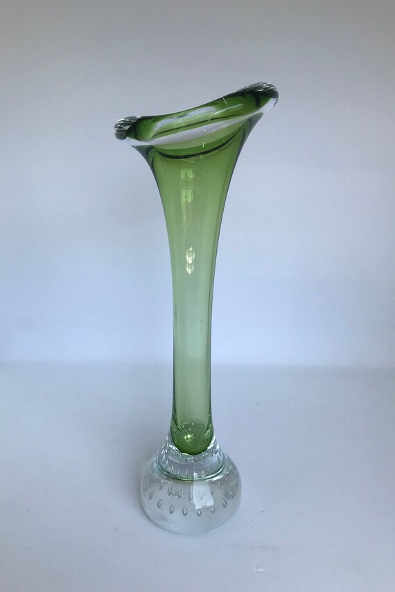 Vintage Aseda Glasbruk Scandinavian Glass Bone Vase Jack in the Pulpit 1960s il 570xN fp3o