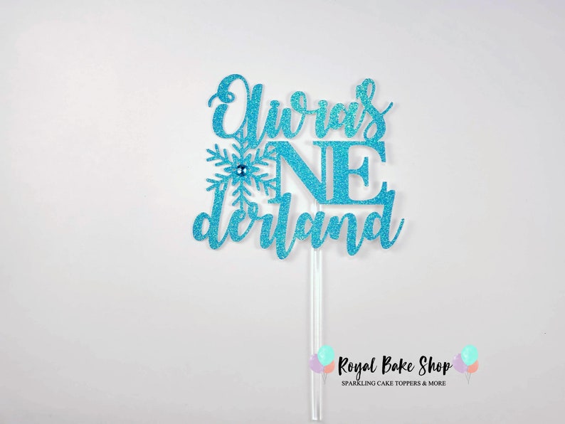 Download Paper Party Supplies Party Supplies Custom 1st Birthday Cake Topper First Birthday Decor Winter Wonderland Winter Onederland Theme Frozen Theme Winter Cake Topper