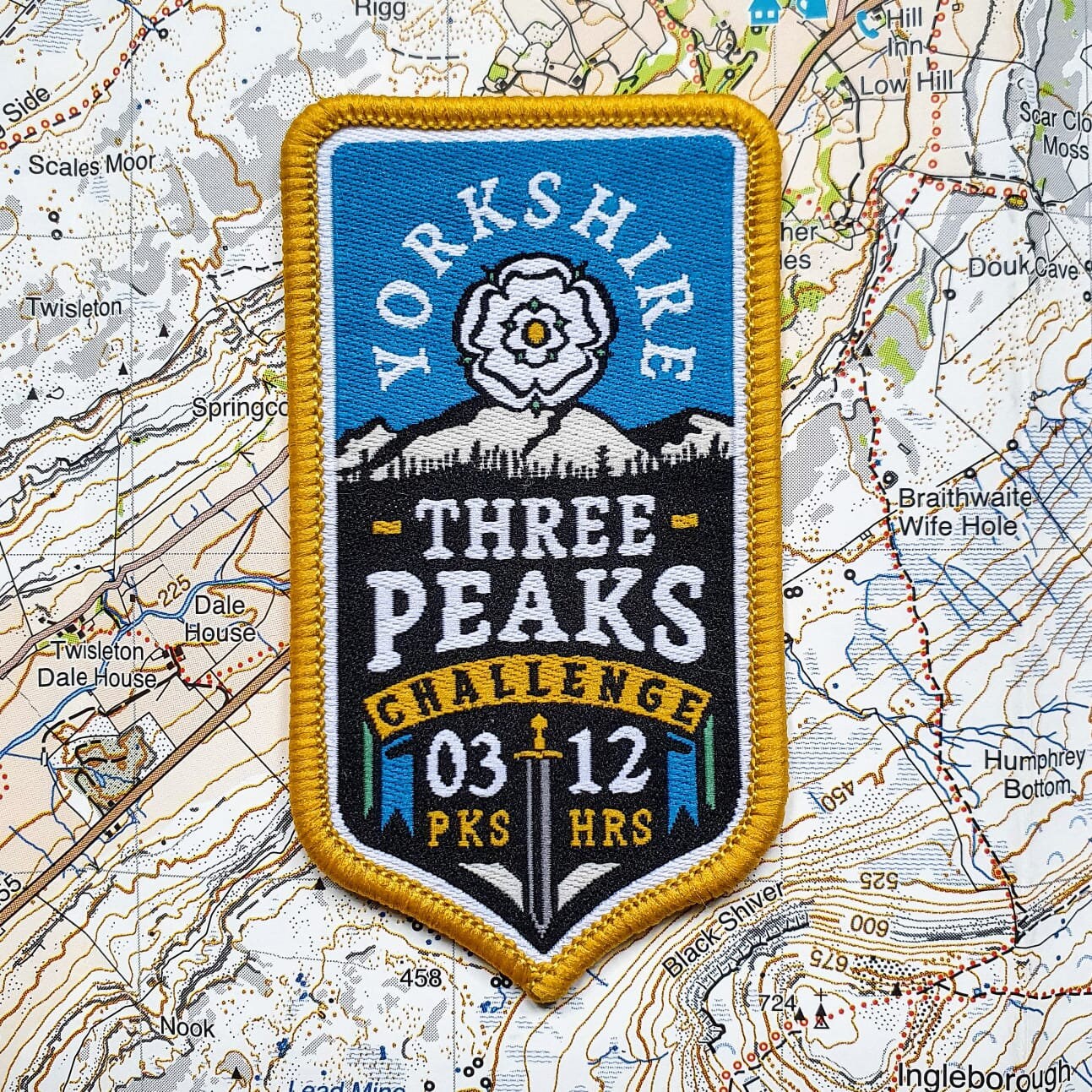 Yorkshire Three Peaks Challenge Patch Etsy Singapore