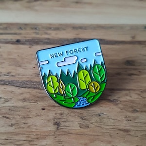 New Forest enamel adventure pin badge