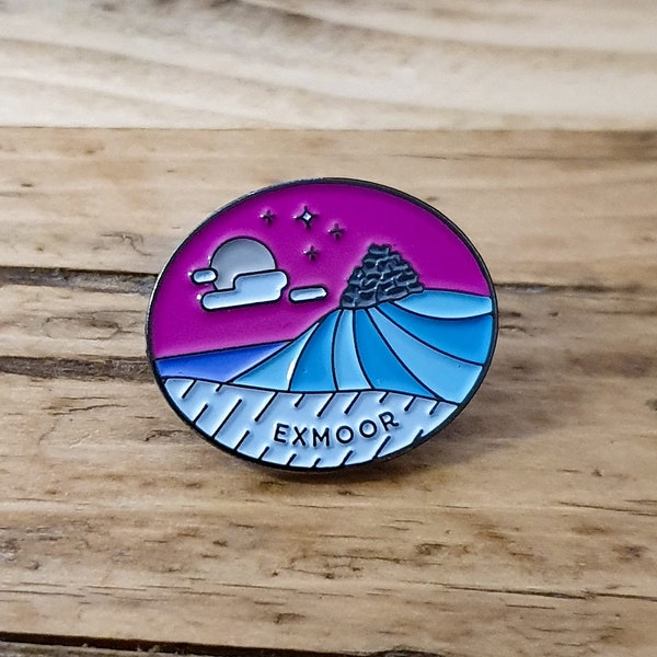 Exmoor National Park enamel adventure pin