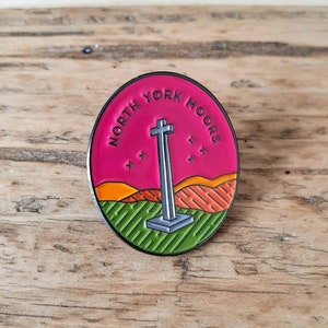 North York Moors enamel adventure pin badge