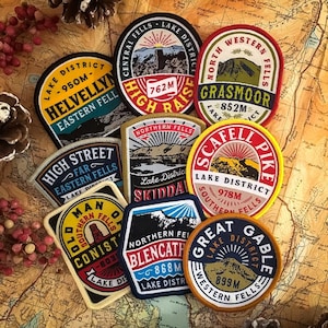 Lake District Fells patches set of nine (bundle deal)