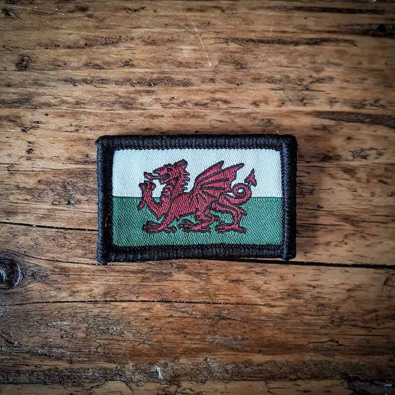 Wales Flag Patch (velcro Backing) - Etsy