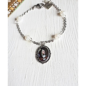 Bracelet religieux Sainte Veronica Giuliani, médaille miraculeuse, cadeau pour religieux