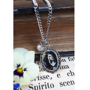 Collana religiosa  Santa Veronica Giuliani, Collana con medaglia Cattolica, Ciondolo  Religioso Santa Veronica, Gioielli religiosi