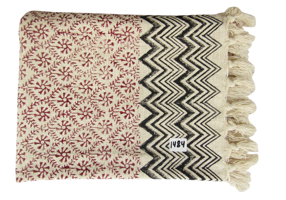 Hand Block Printed Khadi Cotton blanket/khadi cotton handloom Etsy