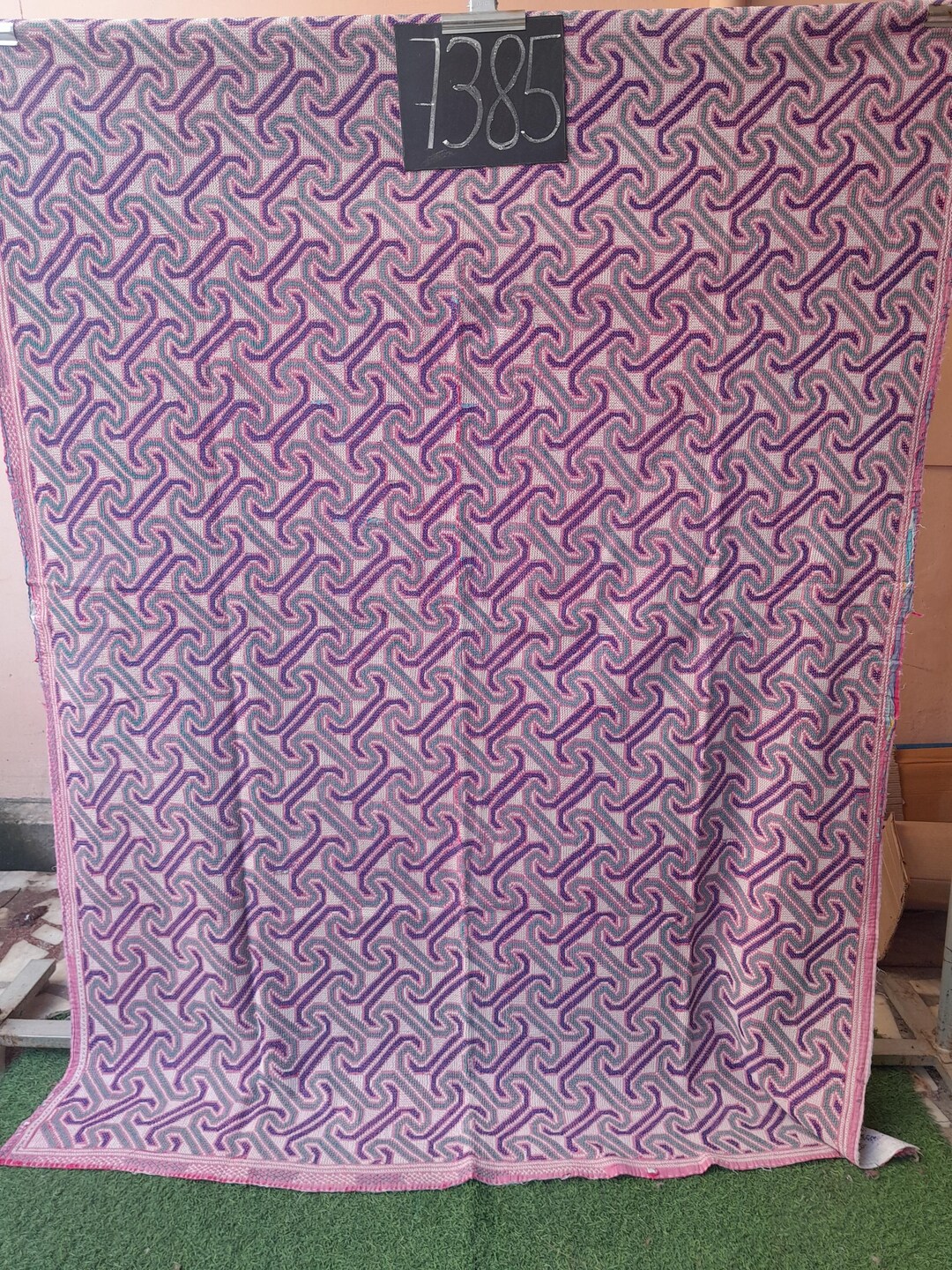 Nakshi Cotton Kantha Rug Antique Indian Artisan Throw Slow Stitched ...