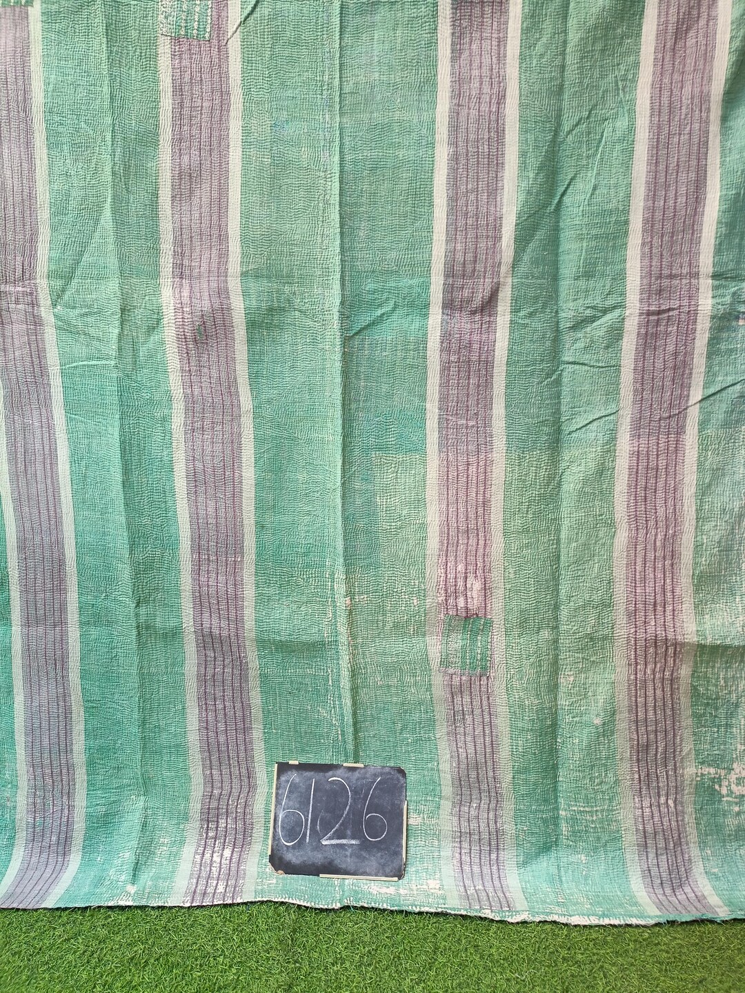 Nakshi Cotton Kantha Rug Antique Indian Artisan Throw Slow Stitched ...