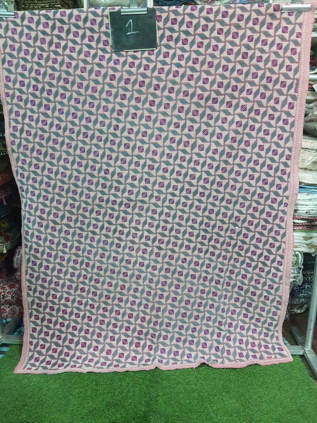 Nakshi Cotton Kantha Rug Antique Indian Artisan Throw Slow Stitched ...