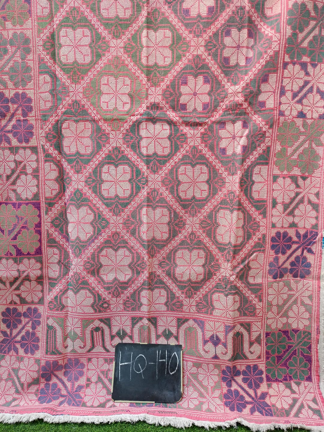 Nakshi Cotton Kantha Rug Antique Indian Artisan Throw Slow Stitched ...