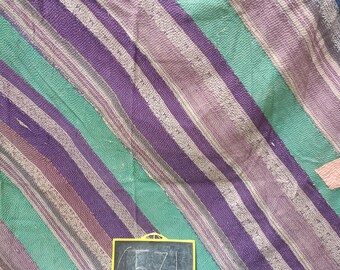 Reversible Kantha Quilt Exclusive Heavy Kantha Nakshi Kantha Quilt Indian Vintage kantha Quilt, White kantha Throw, Recycled Cotton Blanket