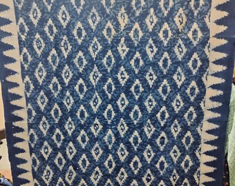 Mooie indigo natuurlijke kleurstof katoenen spreien Spreien en plaids Blokgedrukte deken Dekens Zachte indigoblauwe sofa Spatlappen