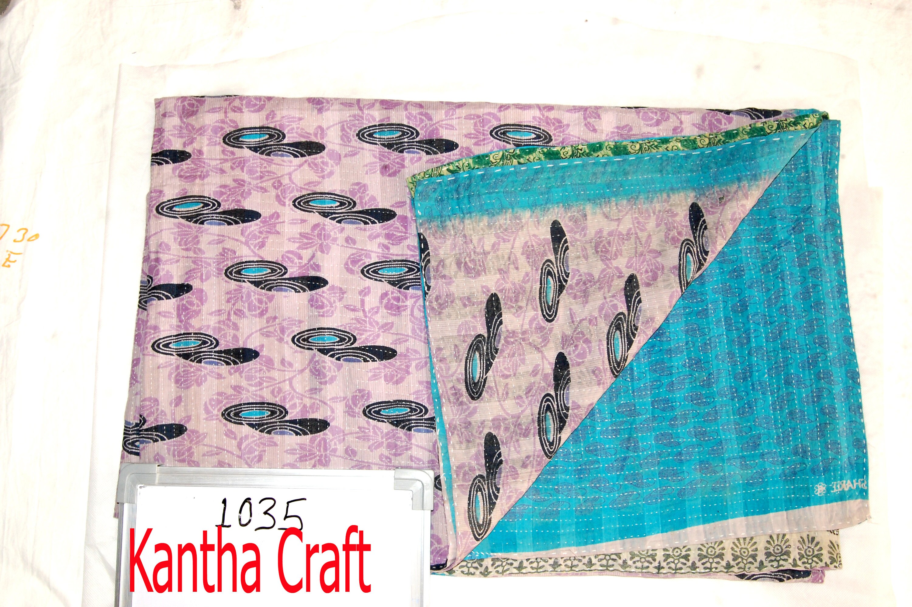 High Quality Vintage Cotton Kantha Quilt Handmade gudari Indian Bedding Throw Kantha Bedsheet Home Decor Reversible Ralli Cotton Blanket