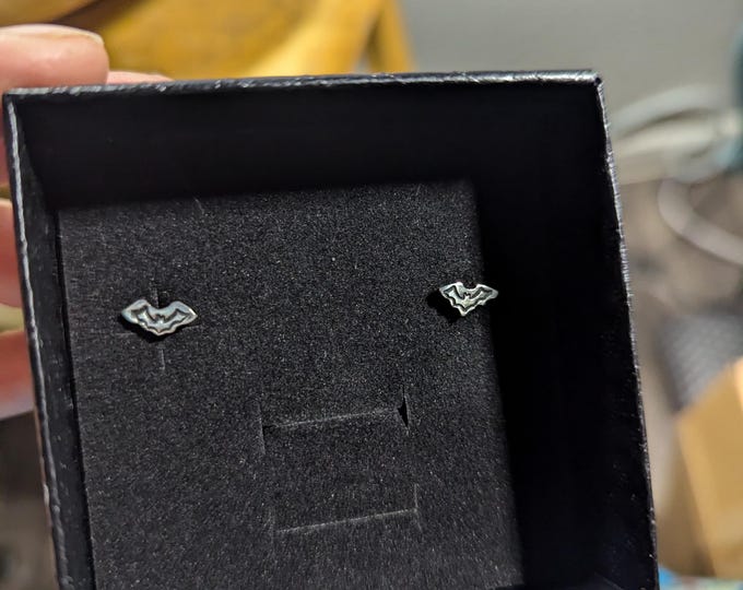 Bitty Bat sterling stud earrings
