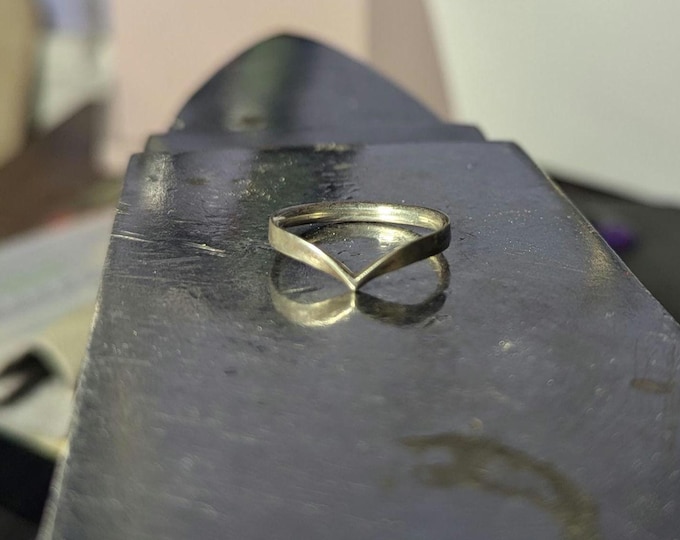 Raven stacker wedding ring band