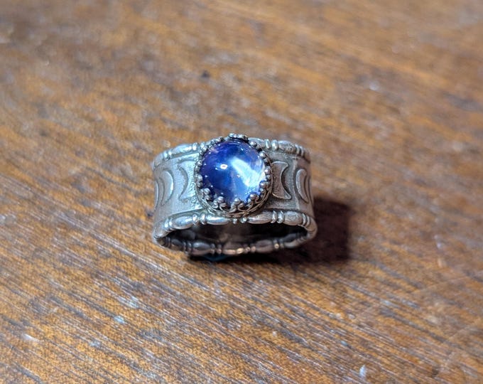 Moon phase moonstone mood ring MADE TO ORDER