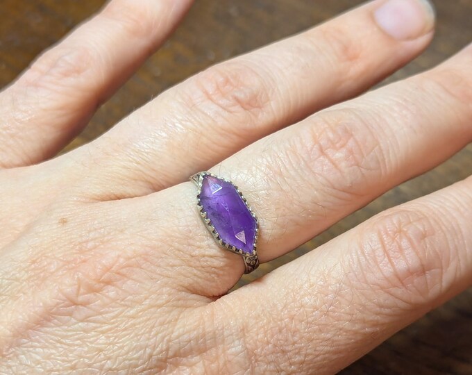 amethyst stacker ring
