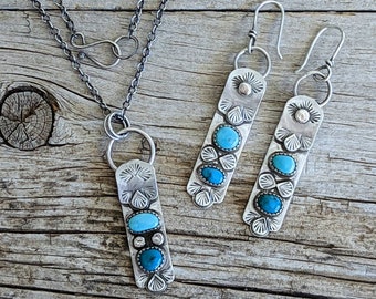 Turquoise Earrings & Necklace Set