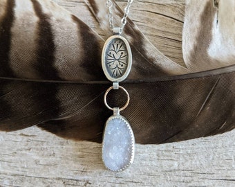 Winter White Druzy Necklace