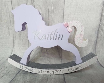 personalised wooden rocking horse
