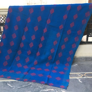 Vintage Kantha Quilt: Handmade Cotton Throw Blanket, Bohemian Tapestry